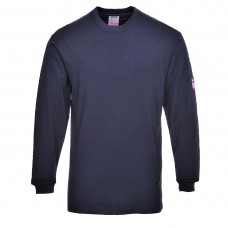 Огнестойкая антистатическая футболка с длинными рукавами Portwest FR11 темно-синяя
