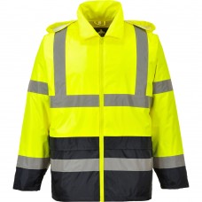 Светоотражающая контрастная влагозащитная куртка Portwest H443 желтая/черная