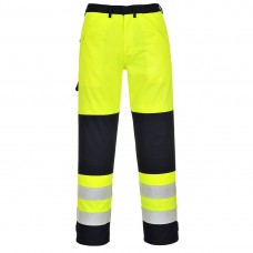Светоотражающие многофункциональные брюки Portwest FR62 желтые/темно-синие