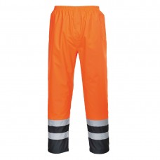 Двухцветные светоотражающие дорожные брюки Portwest S486 оранжевые