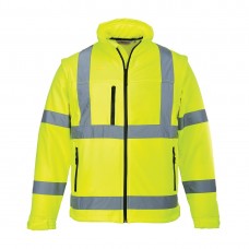 Светоотражающая куртка из софтшэлла (3 сл) Portwest S428 желтая