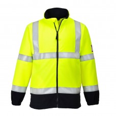 Огнестойкая антистатическая светоотражающая флисовая куртка Portwest FR31 желтая