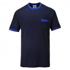 Контрастная футболка Texo Portwest TX22 темно-синяя