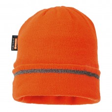 Светоотражающая вязаная шапка на подкладке Insulatex Portwest B023 оранжевая