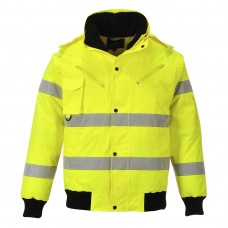 Светоотражающая куртка-бомбер 3-в-1 Portwest C467 желтая
