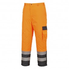 Светоотражающие брюки с подкладкой Portwest S686 оранжевые/темно-синие