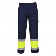 Светоотражающие брюки Modaflame Portwest MV26 желтые/темно-синие