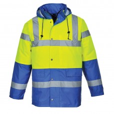 Контрастная светоотражающая дорожная куртка Portwest S466 желтая/синяя