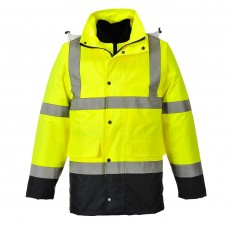 Светоотражающая контрастная дорожная куртка 4-в-1 Portwest S471 желтая/темно-синяя
