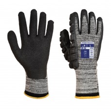 Перчатка для защиты при работе с молотком (левая) Portwest A796 серая/черная