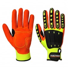 Противоударные перчатки с отличным схватыванием Portwest A721 желтые/оранжевые