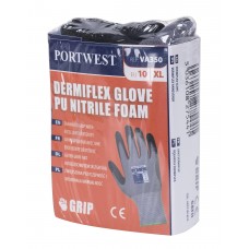 Перчатки DermiFlex для торговых автоматов Portwest VA350 серые/черные
