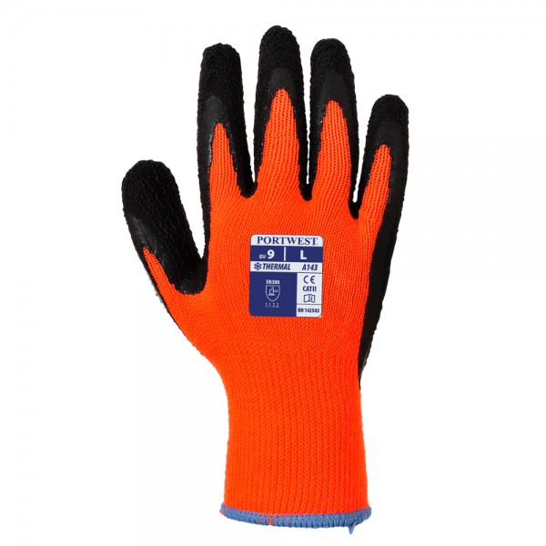 Перчатки Thermal Soft Grip Portwest A143 оранжевые/черные