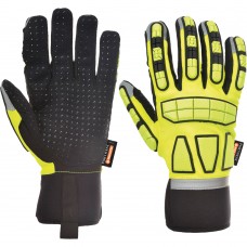 Многофункциональные противоударные перчатки без подкладки Portwest A724 желтые
